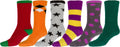Sakkas Super Soft Anti-Slip Fuzzy Crew Socks Value Assorted 6-Pack#color_16802-pack5