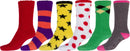 Sakkas Super Soft Anti-Slip Fuzzy Crew Socks Value Assorted 6-Pack