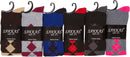 Sakkas Ladies Cute Colorful Design or Solid Knee High Socks Assorted 6-Pack