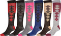 Sakkas Ladies Cute Colorful Design or Solid Knee High Socks Assorted 6-Pack#color_Diamond