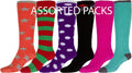 Sakkas Womens Super Soft Anti-Slip Fuzzy Knee High Socks Value Assorted 6-Pack#color_16803-asst