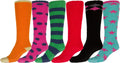 Sakkas Womens Super Soft Anti-Slip Fuzzy Knee High Socks Value Assorted 6-Pack#color_16803-pack2