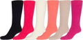 Sakkas Womens Super Soft Anti-Slip Fuzzy Knee High Socks Value Assorted 6-Pack#color_Plain 6 Asst Colors