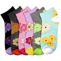 Sakkas Women's Poly Blend Soft and Stretchy Low cut Pattern Socks Asst 6-Pack#color_April