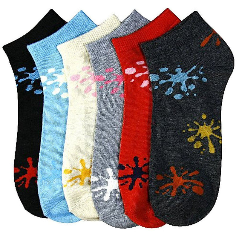 Sakkas Women's Poly Blend Soft and Stretchy Low cut Pattern Socks Asst 6-Pack