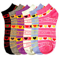 Sakkas Women's Poly Blend Soft and Stretchy Low cut Pattern Socks Asst 6-Pack#color_Confess-Multicolored