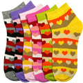 Sakkas Women's Poly Blend Soft and Stretchy Low cut Pattern Socks Asst 6-Pack#color_Diva