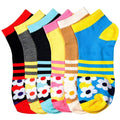 Sakkas Women's Poly Blend Soft and Stretchy Low cut Pattern Socks Asst 6-Pack#color_Gala