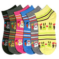 Sakkas Women's Poly Blend Soft and Stretchy Low cut Pattern Socks Asst 6-Pack#color_Shalom