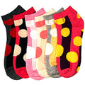Sakkas Women's Poly Blend Soft and Stretchy Low cut Pattern Socks Asst 6-Pack#color_Sponge-Multicolored