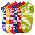 Sakkas Women's Poly Blend Soft and Stretchy Low cut Pattern Socks Asst 6-Pack#color_Thin-Multicolored