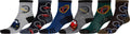 Sakkas Boy's Playful Pattern Assorted Crew Socks 6-Pack#color_Cars