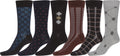Sakkas Mens Cotton Blend Pattern And Ribbed Dress Socks Value 6-Pack#color_9916-6 pack 
