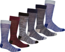 Sakkas Men's Crew High Patterned Colorful Design Dress Socks Asst Value 6-Pack