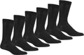 Sakkas Mens Ribbed Pattern Dress Socks Value 6-Pack#color_Black