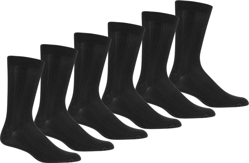 Sakkas Mens Ribbed Pattern Dress Socks Value 6-Pack