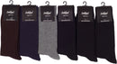Sakkas Men's Cotton Blend Ribbed Dress Socks Value 6-Pack