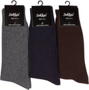 Sakkas Men's Cotton Blend Ribbed Dress Socks Value 6-Pack
