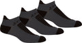 Sakkas Mens Best Pro Low Heavyweight Compression Ankle Performance Socks - 3 Pack#color_Black / Grey