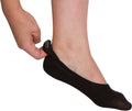 Sakkas Women's Footies Solid Shoe Foot Invisible Liner No Show Socks - 4 Pack#color_Black
