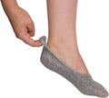 Sakkas Women's Footies Solid Shoe Foot Invisible Liner No Show Socks - 4 Pack#color_Grey