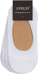 Sakkas Women's Footies Solid Shoe Foot Invisible Liner No Show Socks - 4 Pack