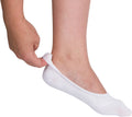 Sakkas Women's Footies Solid Shoe Foot Invisible Liner No Show Socks - 4 Pack#color_White