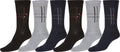 Sakkas Men's Grid Cotton Poly Blend Dress Socks Value 6-Pack#color_Grid