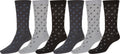 Sakkas Men's Square Cotton Poly Blend Dress Socks Value 6-Pack#color_Square