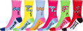 Sakkas Women's Fun Colorful Design Poly Blend Crew Socks Assorted 6-Pack#Color_DaysoftheWeek