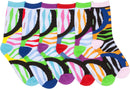 Sakkas Women's Fun Colorful Design Poly Blend Crew Socks Assorted 6-Pack