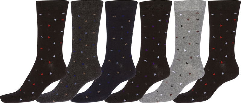 Sakkas Men's Patterned Dress Socks Value 6-Pack
