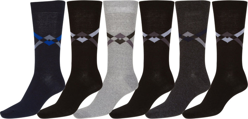Sakkas Men's Patterned Dress Socks Value 6-Pack