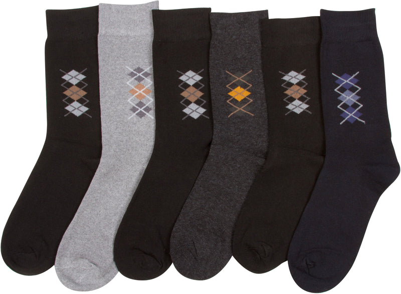 Sakkas Men's Patterned Dress Socks Value 6-Pack