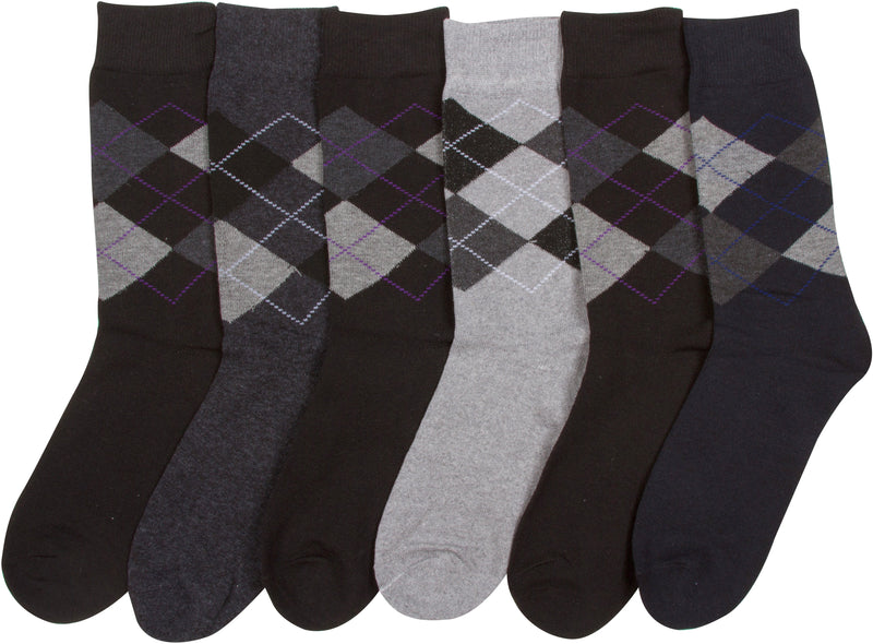 Sakkas Men's Patterned Dress Socks Value 6-Pack