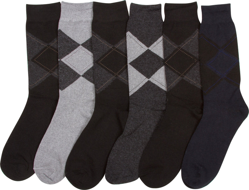 Sakkas Men's Patterned Dress Socks Value 6-Pack