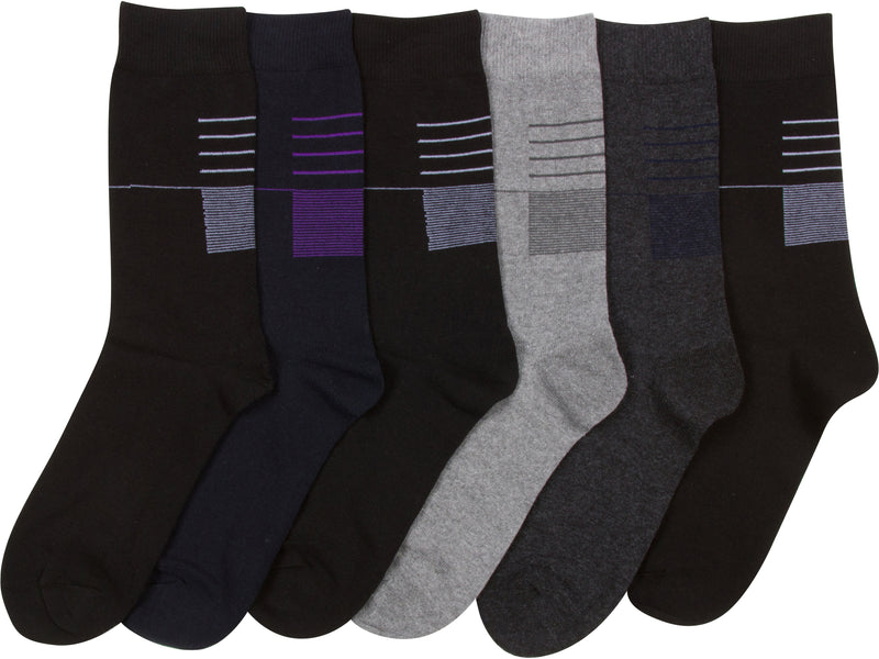 Sakkas Men's Patterned Dress Socks Value 6-Pack