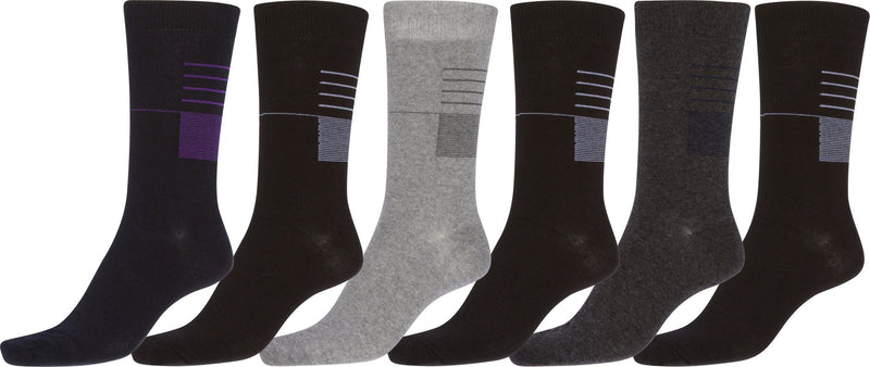 Sakkas Men's Patterned Dress Socks Value 6-Pack