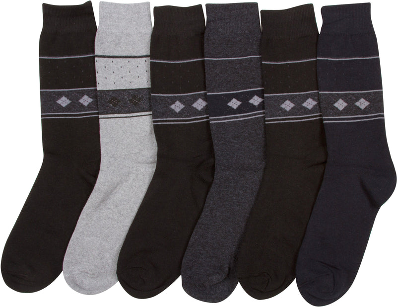 Sakkas Men's Patterned Dress Socks Value 6-Pack
