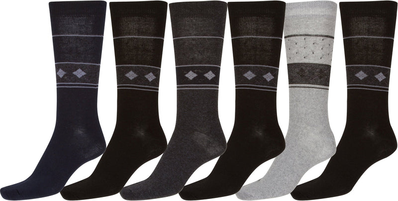 Sakkas Men's Patterned Dress Socks Value 6-Pack