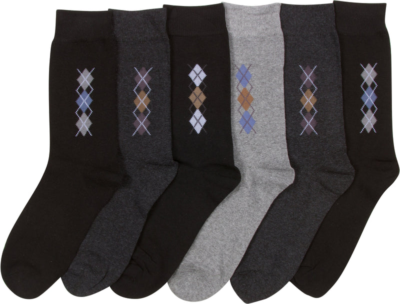 Sakkas Men's Patterned Dress Socks Value 6-Pack