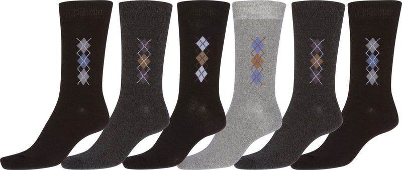 Sakkas Men's Patterned Dress Socks Value 6-Pack