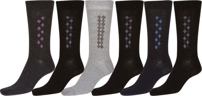 Sakkas Men's Patterned Dress Socks Value 6-Pack