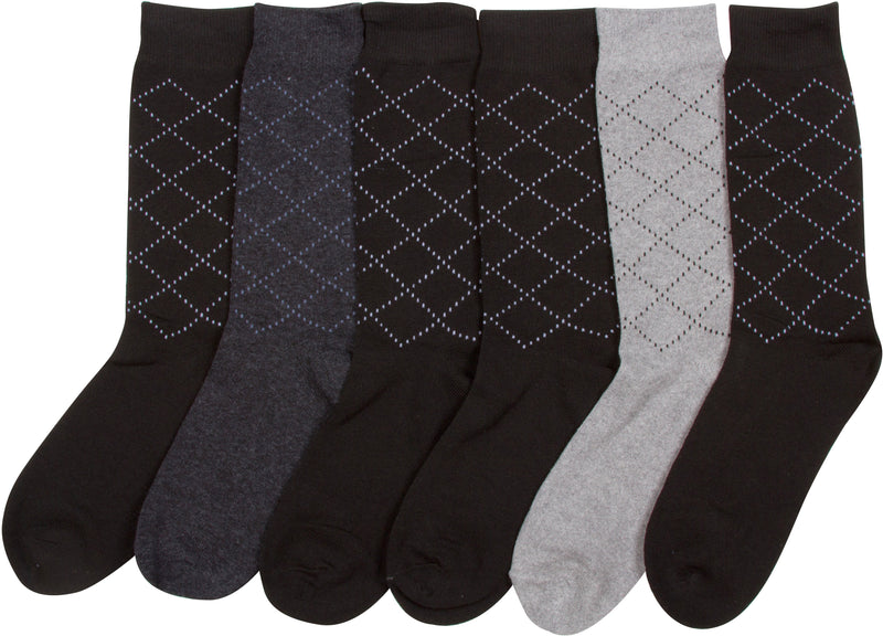 Sakkas Men's Patterned Dress Socks Value 6-Pack