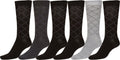 Sakkas Men's Patterned Dress Socks Value 6-Pack#color_Diamond8