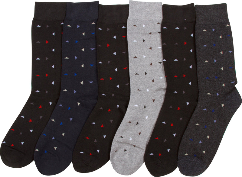 Sakkas Men's Patterned Dress Socks Value 6-Pack