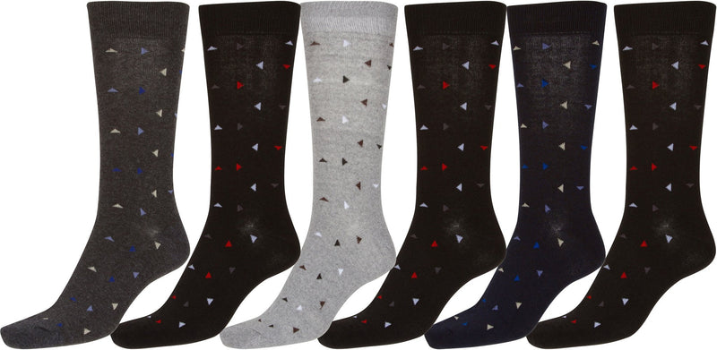 Sakkas Men's Patterned Dress Socks Value 6-Pack