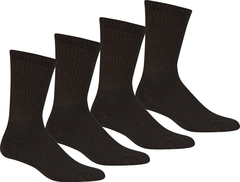 Sakkas Men's Basic Cotton Blend Athletic / Sport Crew Socks Value 4-Pack