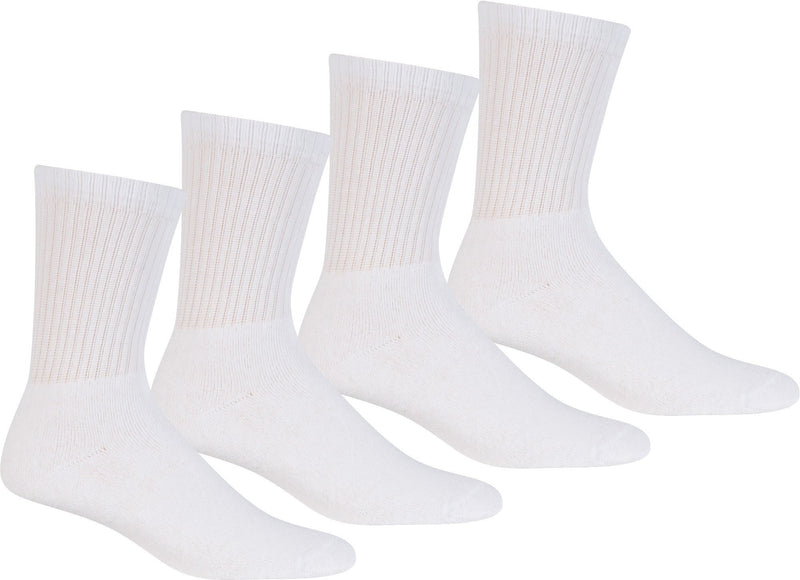Sakkas Men's Basic Cotton Blend Athletic / Sport Crew Socks Value 4-Pack