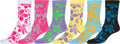 Sakkas Women's Fun Colorful Design Poly Blend Crew Socks Assorted 6-Pack#Color_Hawaiian
